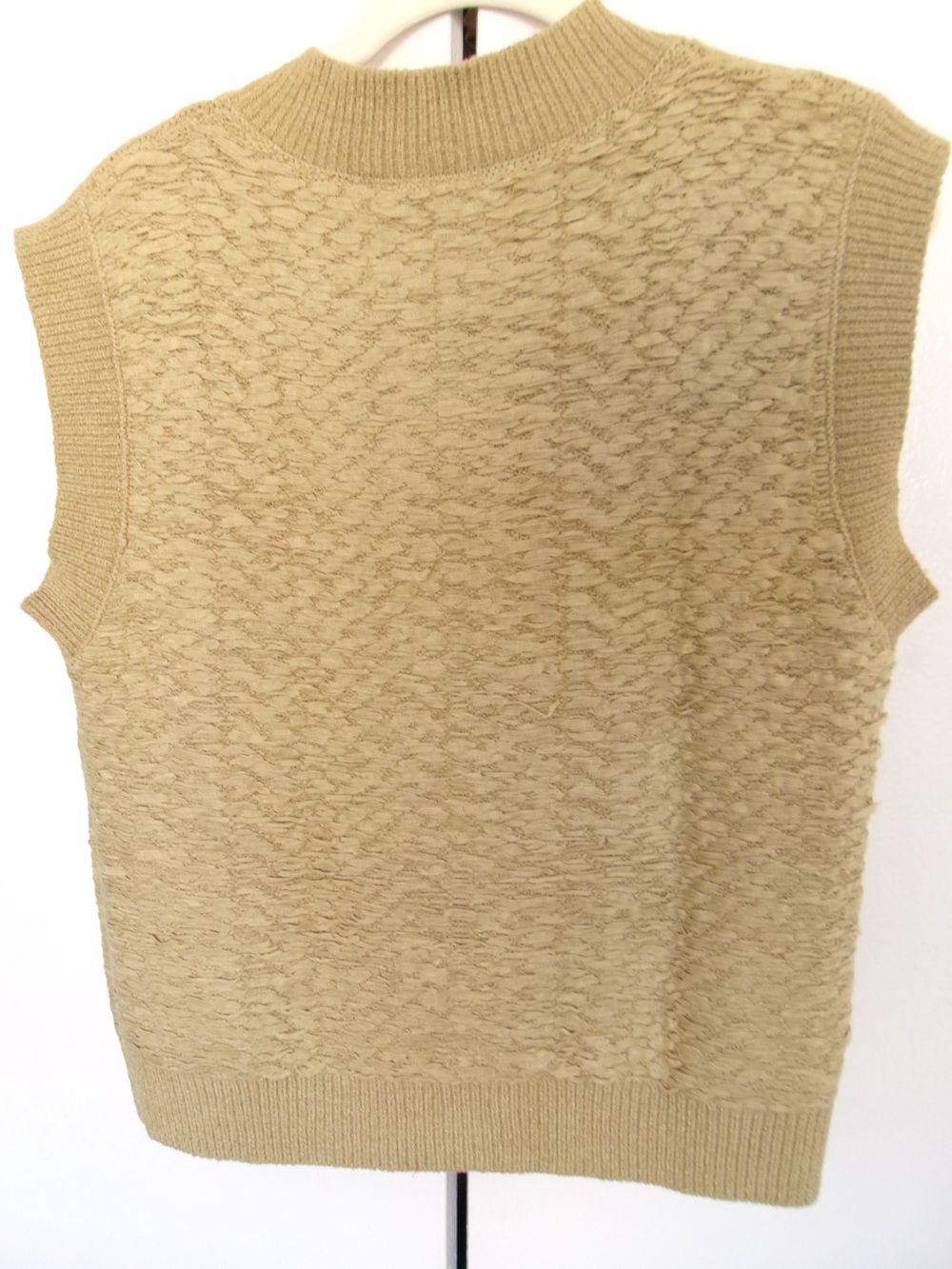 Zara Olive-Green Sleeveless Knit Cardigan with Silver Buttons - Picture 2 of 2